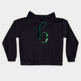 B initial cursive Kids Hoodie